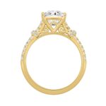 LADIES RING 1 3/4CT ROUND/PRINCESS DIAMOND 14K YELLOW GOLD (CENTER STONE PRINCESS DIAMOND 1 1/2CT ) - Image 2