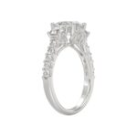LADIES RING 2 1/2CT OVAL/ROUND DIAMOND 14K WHITE GOLD (CENTER STONE OVAL DIAMOND 1 1/2CT ) - Image 3