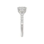 LADIES RING 2 1/2CT OVAL/ROUND DIAMOND 14K WHITE GOLD (CENTER STONE OVAL DIAMOND 1 1/2CT ) - Image 4