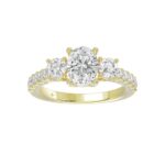 LADIES RING 2 1/2CT OVAL/ROUND DIAMOND 14K YELLOW GOLD (CENTER STONE OVAL DIAMOND 1 1/2CT )