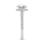 LADIES RING 2 1/2CT ROUND DIAMOND 14K WHITE GOLD (CENTER STONE ROUND DIAMOND 2CT ) - Image 3