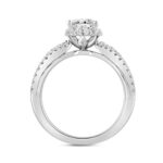 LADIES RING 2 1/2CT ROUND/BAGUETTE/OVAL DIAMOND  14K WHITE GOLD (CENTER STONE OVAL DIAMOND 3.00CT) - Image 3