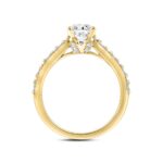 LADIES RING 2 1/2CT ROUND/BAGUETTE/OVAL DIAMOND 14K YELLOW GOLD (CENTER STONE OVAL DIAMOND 2.00CT) - Image 3
