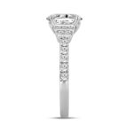 LADIES RING 2 1/2CT ROUND/OVAL DIAMOND 14K WHITE GOLD (CENTER STONE OVAL DIAMOND 2.00CT) - Image 2