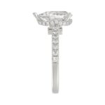 LADIES RING 2 1/2CT ROUND/PEAR/DIAMOND 14K WHITE GOLD - Image 4