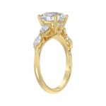 LADIES RING 2 1/2CT ROUND/PEAR/MARQUISE DIAMOND 14K YELLOW GOLD (CENTER STONE ROUND DIAMOND 2.00CT) - Image 3