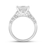 LADIES RING 2 1/2CT ROUND/PRINCESS DIAMOND 14K WHITE GOLD (CENTER STONE PRINCESS DIAMOND 2CT ) - Image 2