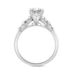 LADIES RING 2 1/4CT BAGUETTE/EMERALD DIAMOND 14K WHITE GOLD (CENTER STONE EMERALD DIAMOND 2.00CT ) - Image 2