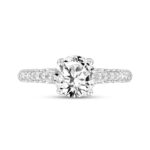 LADIES RING 2 1/4CT ROUND DIAMOND 14K WHITE GOLD (CENTER STONE ROUND DIAMOND 1 1/2CT ) - Image 4