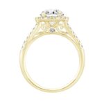 LADIES RING 2 1/4CT ROUND DIAMOND 14K YELLOW GOLD (CENTER STONE ROUND DIAMOND 1 1/2CT ) - Image 2