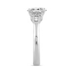 LADIES RING 2 3/4CT ROUND/PEAR/OVAL DIAMOND 14K WHITE GOLD (CENTER STONE OVAL DIAMOND 2.00CT) - Image 2