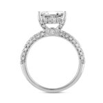 LADIES RING 2 3/4CT ROUND/PRINCESS DIAMOND 14K WHITE GOLD (CENTER STONE PRINCESS DIAMOND 2CT ) - Image 2