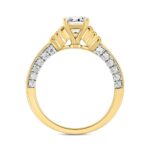 LADIES RING 2.00CT ROUND/BAGUETTE/PEAR DIAMOND 14K YELLOW GOLD (CENTER STONE PEAR DIAMOND 1 1/2CT) - Image 2