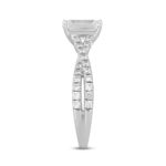 LADIES RING 2CT ROUND/EMERALD DIAMOND 14K WHITE GOLD (CENTER STONE EMERALD DIAMOND 1 1/2CT ) - Image 3
