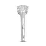 LADIES RING 2CT ROUND/PRINCESS DIAMOND 14K WHITE GOLD (CENTER STONE PRINCESS DIAMOND 2CT ) - Image 3