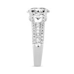 LADIES RING 3 1/2CT ROUND/PRINCESS/OVAL DIAMOND 14K WHITE GOLD (CENTER STONE OVAL DIAMOND 2CT ) - Image 3