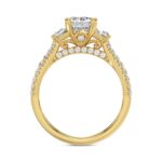 LADIES RING 3 1/4CT ROUND/EMERALD/CADILLAC DIAMOND 14K YELLOW GOLD (CENTER STONE EMERALD DIAMOND 2.00CT) - Image 5