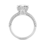 LADIES RING 3 3/4CT ROUND/PRINCESS DIAMOND 14K WHITE GOLD (CENTER STONE PRINCESS DIAMOND 3CT ) - Image 2