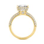 LADIES RING 3 3/4CT ROUND/PRINCESS DIAMOND 14K YELLOW GOLD (CENTER STONE PRINCESS DIAMOND 3CT ) - Image 2