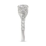 LADIES RING 3 3/4CT ROUND/TRAPEZOID/BAGUETTE DIAMOND 14K WHITE GOLD (CENTER STONE ROUND DIAMOND 2CT ) - Image 4