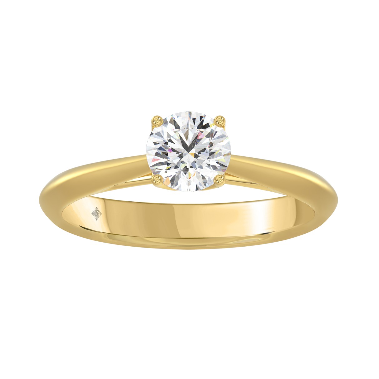 LADIES RING 3/4CT ROUND DIAMOND 14K YELLOW GOLD - Image 1
