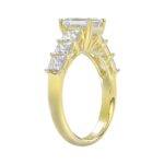 LADIES RING 3CT PRINCESS/EMERALD DIAMOND 14K YELLOW GOLD (CENTER STONE EMERALD DIAMOND 1 1/2CT ) - Image 3