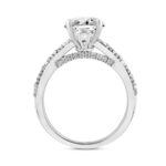 LADIES RING 3CT ROUND/EMERALD DIAMOND 14K WHITE GOLD (CENTER STONE ROUND DIAMOND 2.00CT) - Image 2