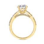 LADIES RING 3CT ROUND/EMERALD DIAMOND 14K YELLOW GOLD (CENTER STONE ROUND DIAMOND 2.00CT) - Image 2