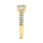 LADIES RING 3CT ROUND/EMERALD DIAMOND 14K YELLOW GOLD (CENTER STONE ROUND DIAMOND 2.00CT) - Image 3