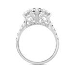 LADIES RING 3CT ROUND/MARQUISE/CADILLAC DIAMOND 14K WHITE GOLD (CENTER STONE MARQUISE DIAMOND 2CT ) - Image 2