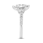 LADIES RING 3CT ROUND/MARQUISE/CADILLAC DIAMOND 14K WHITE GOLD (CENTER STONE MARQUISE DIAMOND 2CT ) - Image 3