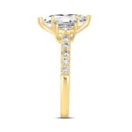 LADIES RING 3CT ROUND/MARQUISE/CADILLAC DIAMOND 14K YELLOW GOLD (CENTER STONE MARQUISE DIAMOND 2CT ) - Image 3