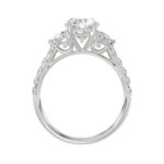 LADIES RING 3CT ROUND/OVAL/HALF MOON DIAMOND 14K WHITE GOLD (CENTER STONE OVAL DIAMOND 2CT ) - Image 2
