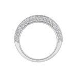 LADIES RING 3CT ROUND/PRINCESS DIAMOND 14K WHITE GOLD - Image 2