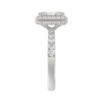 LADIES RING 4.00CT ROUND DIAMOND 18K WHITE GOLD (CENTER STONE RADIANT DIAMOND 3CT ) - Image 4