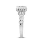 LADIES RING 4CT ROUND DIAMOND 14K WHITE GOLD (CENTER STONE ROUND DIAMOND 3CT ) - Image 3