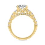 LADIES RING 4CT ROUND/EMERALD DIAMOND 14K YELLOW GOLD (CENTER STONE ROUND DIAMOND 3.00CT) - Image 2