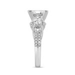 LADIES RING 5CT ROUND/PRINCESS DIAMOND 14K WHITE GOLD (CENTER STONE PRINCESS DIAMOND 4CT ) - Image 3