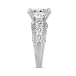 LADIES RING 6 1/2CT ROUND/OVAL DIAMOND 14K WHITE GOLD (CENTER STONE OVAL DIAMOND 5CT ) - Image 3