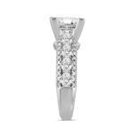 LADIES RING 6 1/4CT ROUND/PRINCESS/OVAL DIAMOND 14K WHITE GOLD (CENTER STONE PRINCESS DIAMOND 5CT ) - Image 3