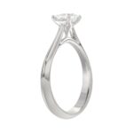 LADIES SOLITAIRE RING 1/2CT PRINCESS DIAMOND 18K WHITE GOLD - Image 3
