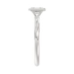LADIES SOLITAIRE RING 1CT EMERALD DIAMOND 14K WHITE GOLD (CENTER STONE EMERALD DIAMOND 1CT ) - Image 4