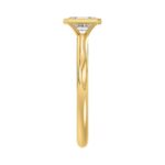 LADIES SOLITAIRE RING 1CT EMERALD DIAMOND 14K YELLOW GOLD (CENTER STONE EMERALD DIAMOND 1CT ) - Image 4