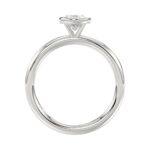 LADIES SOLITAIRE RING 1CT OVAL DIAMOND 14K WHITE GOLD (CENTER STONE OVAL DIAMOND 1CT ) - Image 2