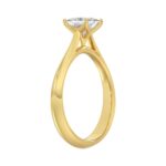 LADIES SOLITAIRE RING 1CT PRINCESS DIAMOND 14K YELLOW GOLD - Image 3