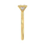 LADIES SOLITAIRE RING 1CT PRINCESS DIAMOND 14K YELLOW GOLD (CENTER STONE PRINCESS DIAMOND 1CT ) - Image 4