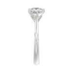 LADIES SOLITAIRE RING 2 1/2CT PRINCESS DIAMOND 14K WHITE GOLD - Image 4