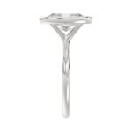 LADIES SOLITAIRE RING 3CT OVAL DIAMOND 14K WHITE GOLD (CENTER STONE OVAL DIAMOND 3CT ) - Image 4