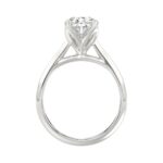 LADIES SOLITAIRE RING 3CT PEAR DIAMOND 14K WHITE GOLD - Image 2
