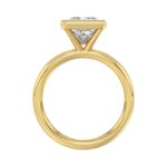 LADIES SOLITAIRE RING 3CT PRINCESS DIAMOND 14K YELLOW GOLD (CENTER STONE PRINCESS DIAMOND 3CT ) - Image 2